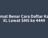 Format Benar Cara Daftar Kartu XL Lewat SMS ke 4444