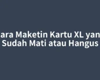 Cara Maketin Kartu XL yang Sudah Mati atau Hangus
