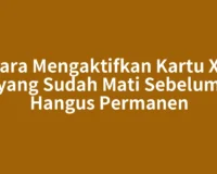 Cara Mengaktifkan Kartu XL yang Sudah Mati Sebelum Hangus Permanen