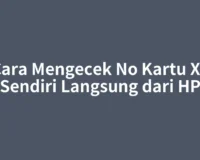 Cara Mengecek No Kartu XL Sendiri Langsung dari HP