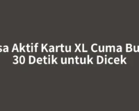 Masa Aktif Kartu XL Cuma Butuh 30 Detik untuk Dicek