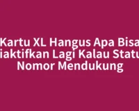 Kartu XL Hangus Apa Bisa Diaktifkan Lagi Kalau Status Nomor Mendukung
